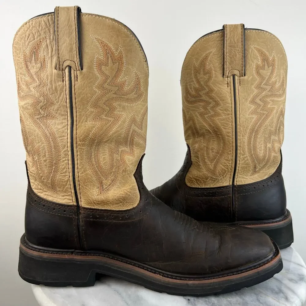Men's WOLVERINE Rancher Western Style Leather Work Cowboy Boots W08658 (Sz 10M)